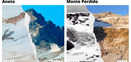 Así se ha derretido el hielo de los glaciares de los Pirineos en el último siglo